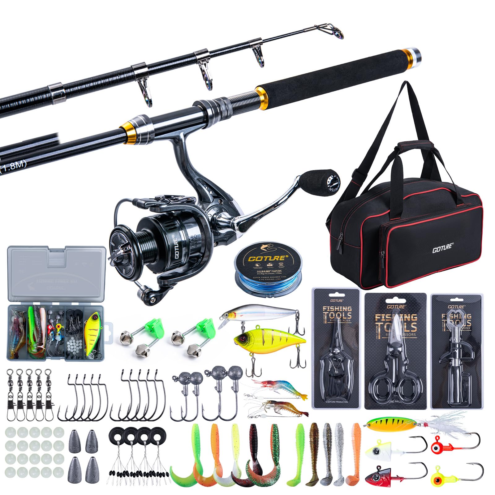 Fishing Rod Spinning - Комбинированные телескопические удочки и катушки Goture