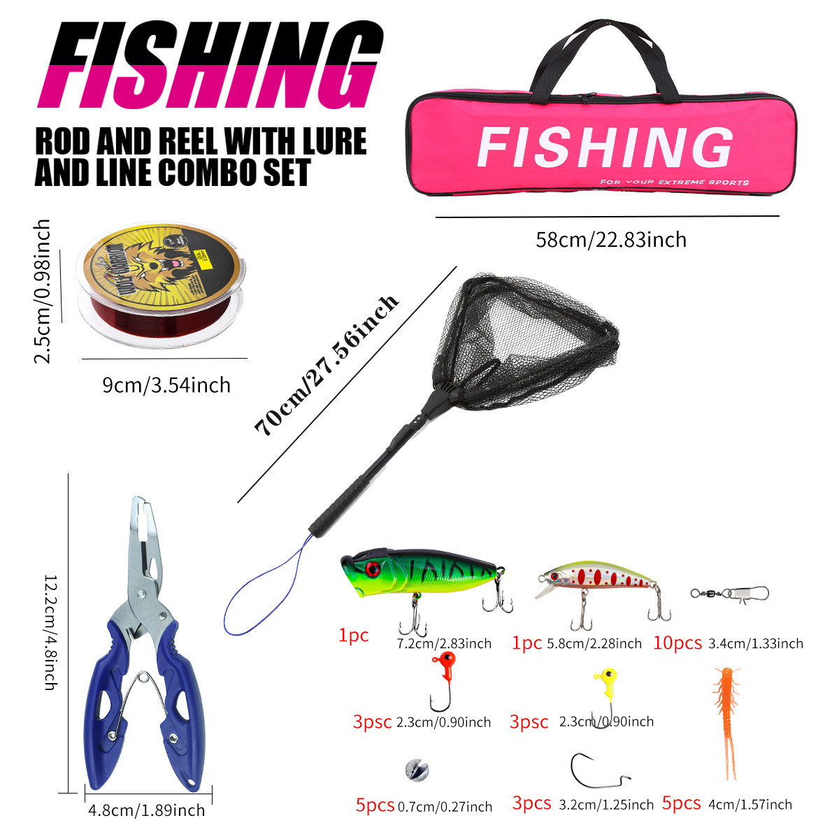 Набор для рыбалки: телескопиче – обзор и цена Fishing Rod Spinning